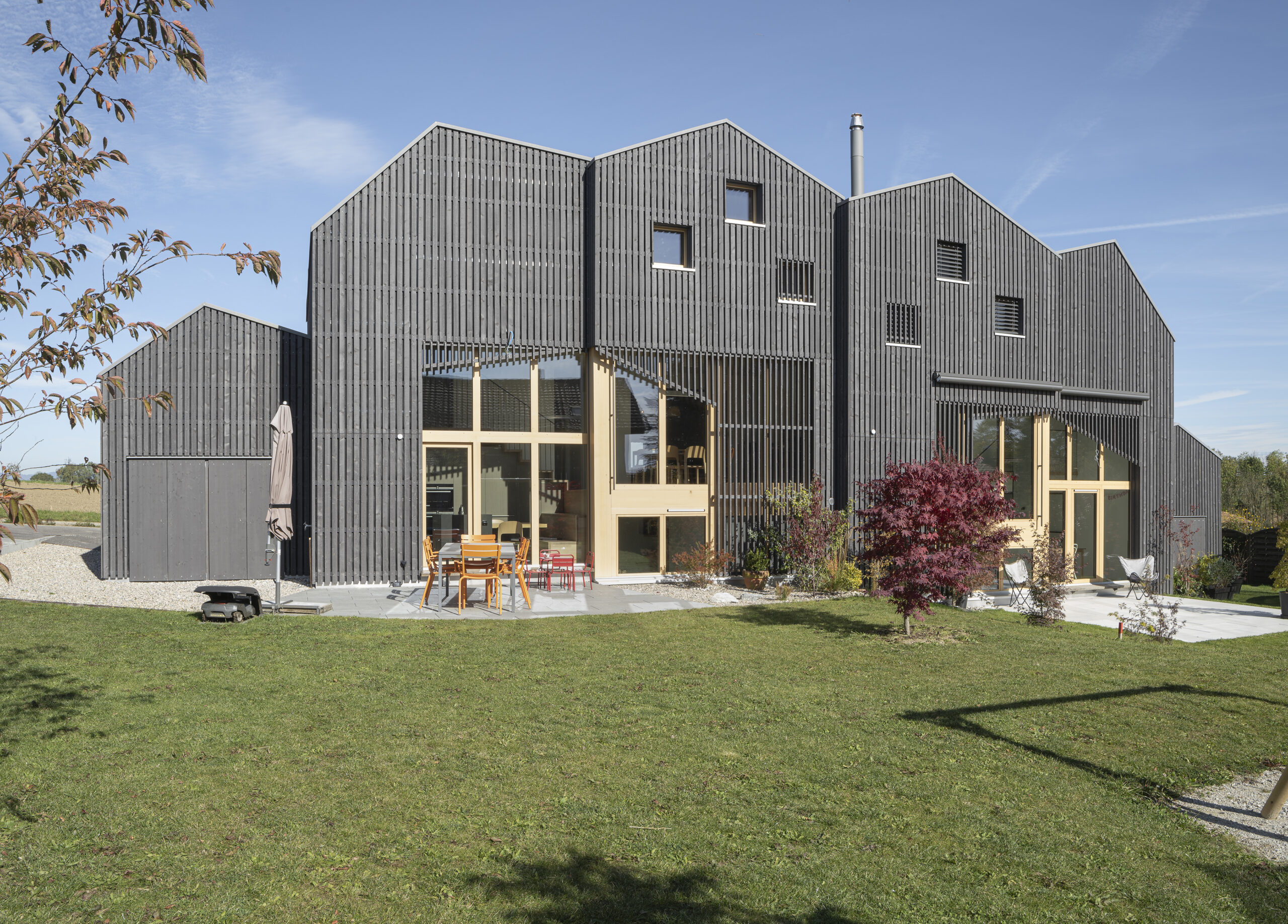 veralugroupe, veralubois, villas jumelles, fenetres et portes en bois, oulens